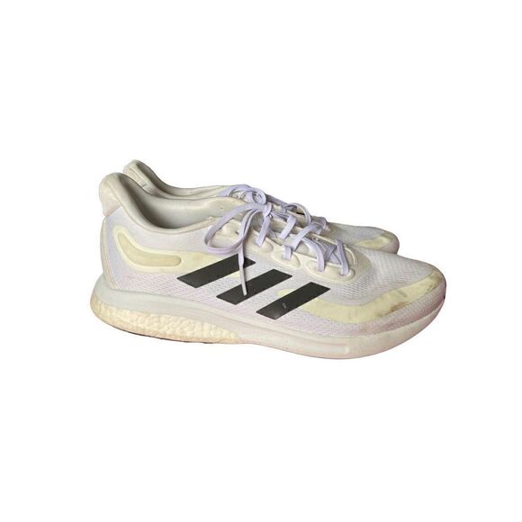 Adidas supernova men’s white and black running shoes size 11.5.